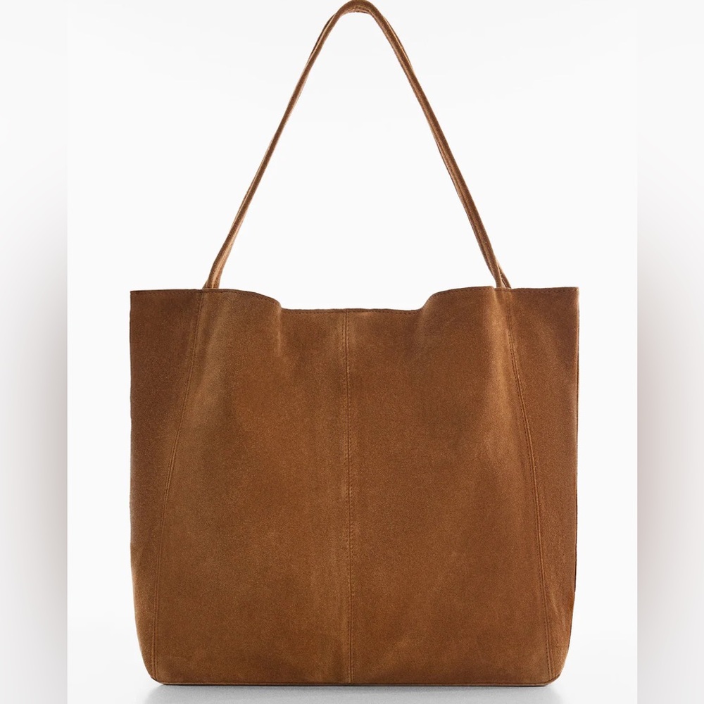 Leather shopper bag